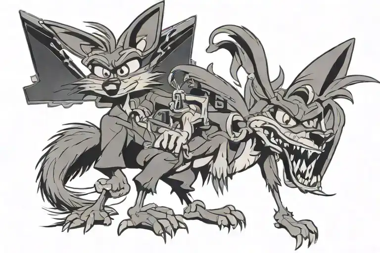 Gangster Wile E Coyote Roadrunner