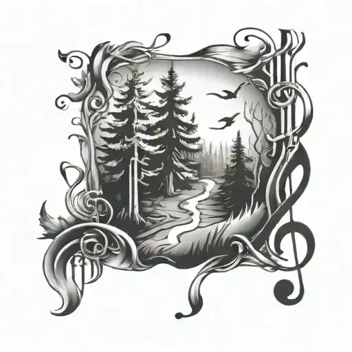 Forest And Music Note