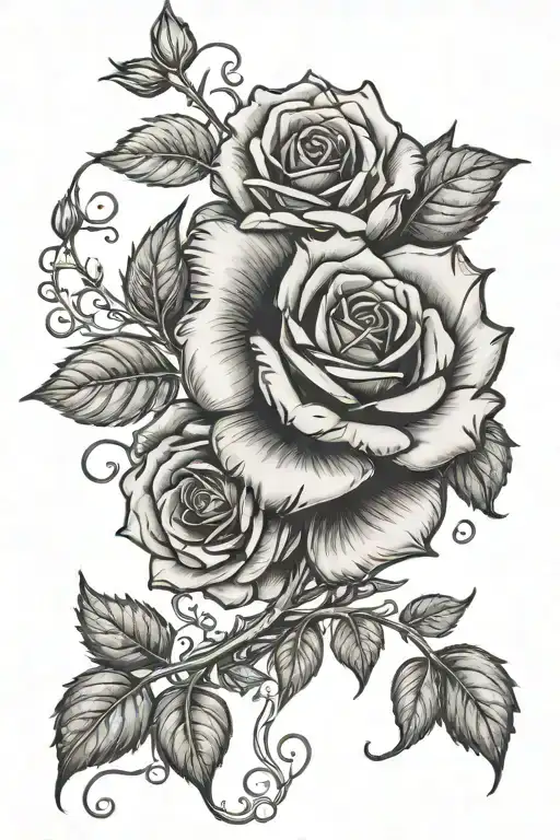 Rose Vine With All But One Living Rose Growing