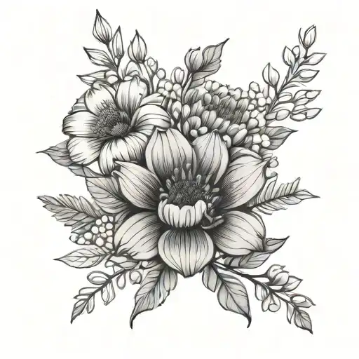 April And September Birth Flower Bouquet