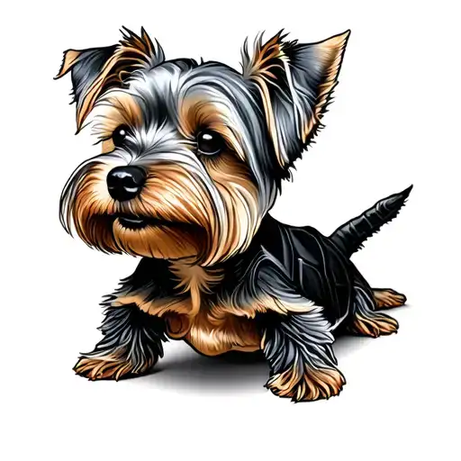 Yorkshire Terrier Head Turtle Body