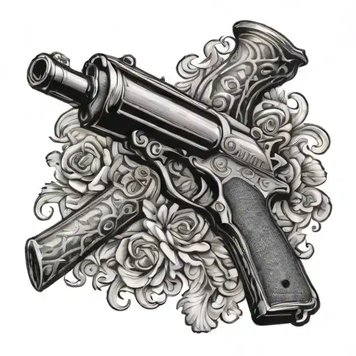 Shotgun Engraving Background