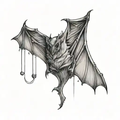 Bat Hanging Upside