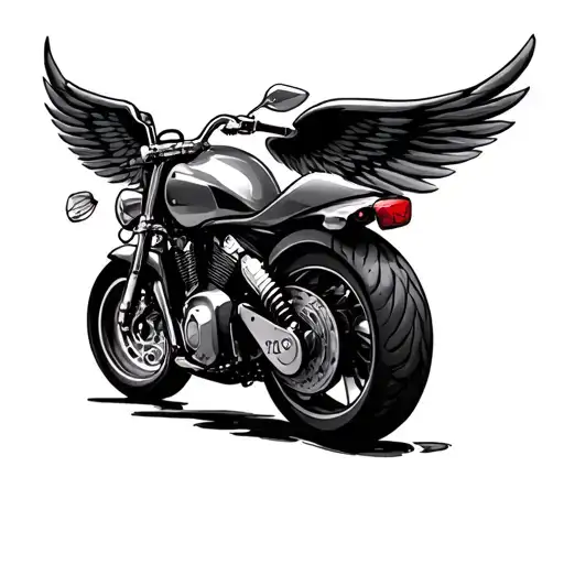 Motorcycle With Wings