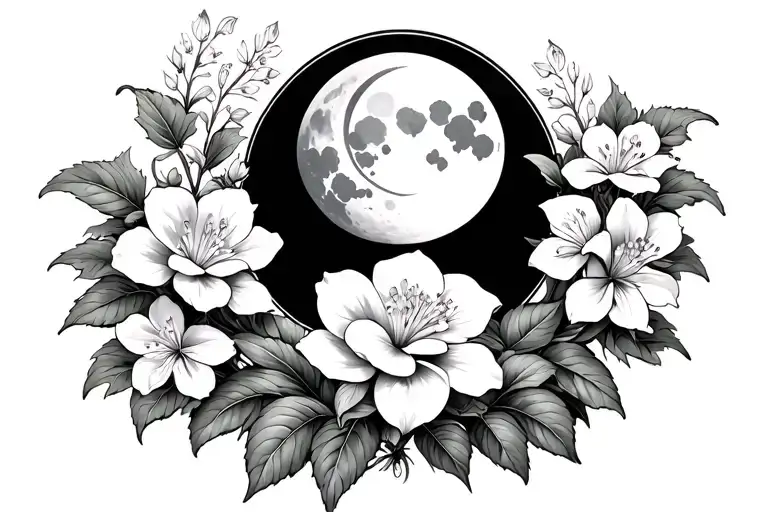 Coronado Surrounded By Jasmine And Gardenia Flower Growing With A Little Moon