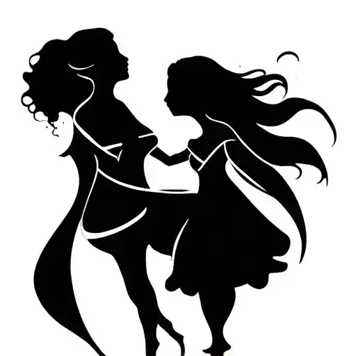 Tattoo Design Intertwined Lines Symbolising Mother Father And Daughter