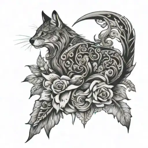 A Combination Of Animal And Weapon Elements In A Feminine And Intricate Design