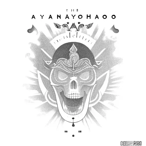 The Name Ayan In Chicano Style Font With A Background Rays Of Sun