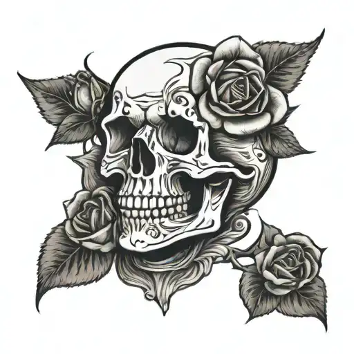 Skull And Roses Growing