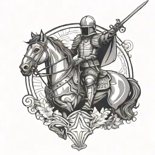 Us Army Knight Black And White