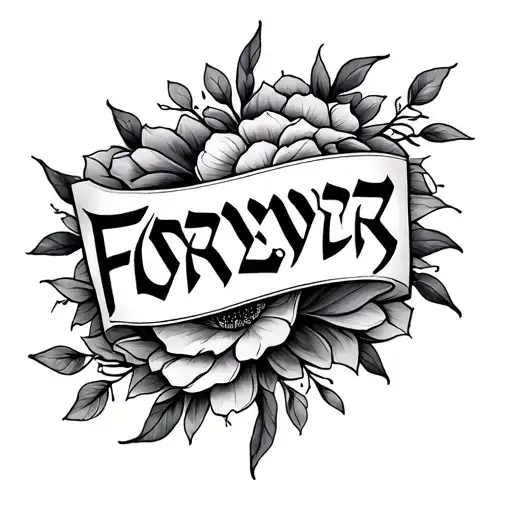 Hebrew Tattoo Of The Word Forever