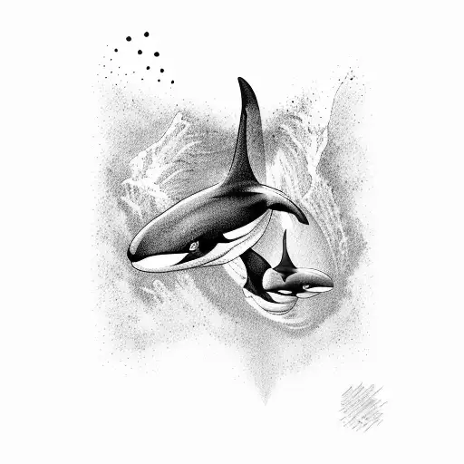 An Orca Pod Hunting Together