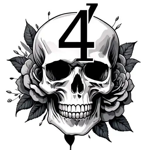 Leg Sleeve Skull Number 4 Rose