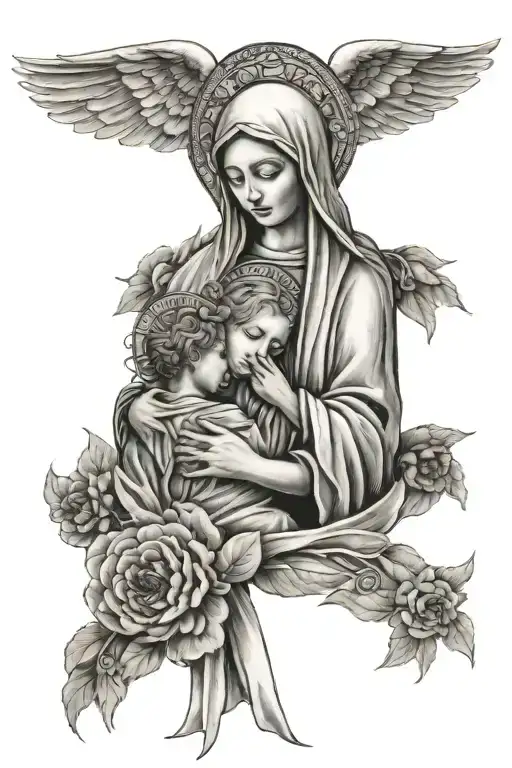 Five Passed Away Loved Ones With Reference To Mother Mary Welcoming Them In Her Arms