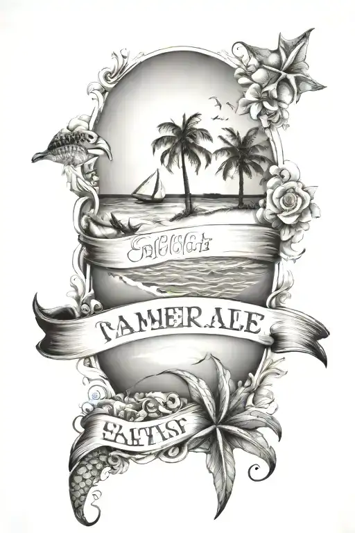 Beach Theme With Kids Names Incorporated Within