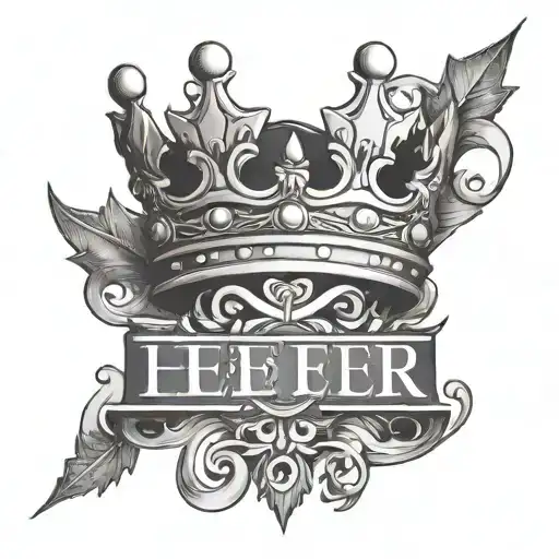 Name Of Heer With Crown Made
