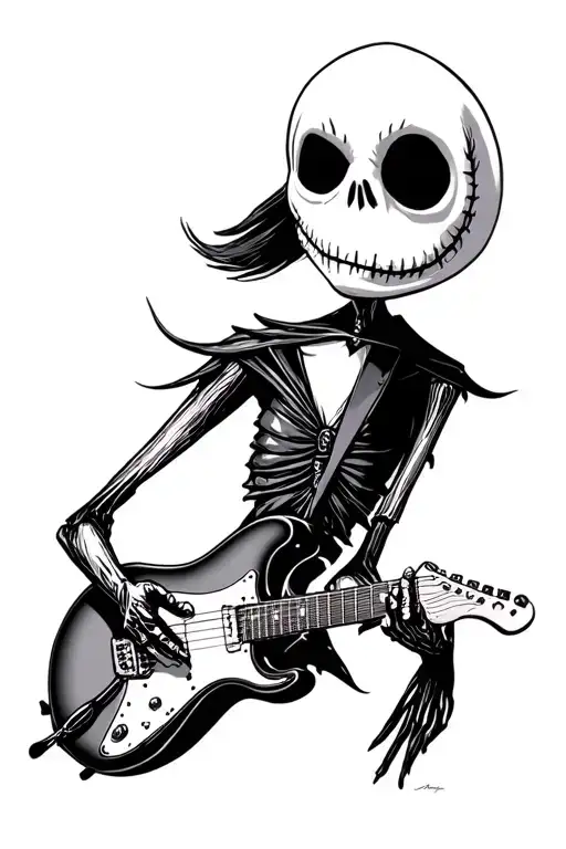 Jack Skellington Playing Electric Guitar