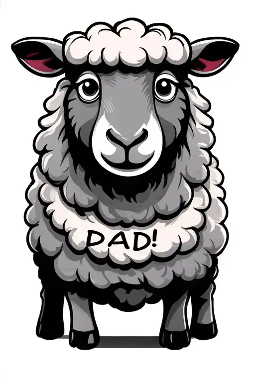 Simple Sheep With Dad Name