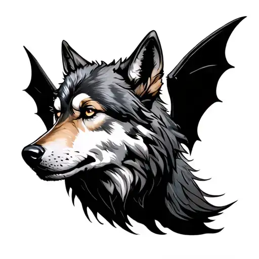 Wolf With Bat Wings