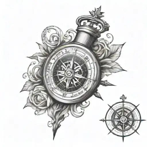 Compass With An Anatomical Heart In The Middle