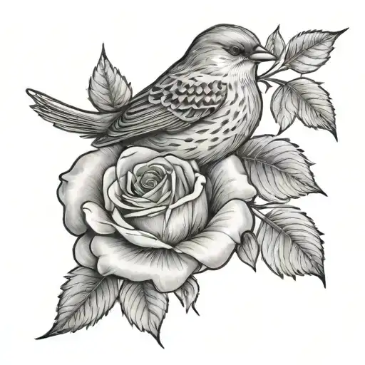 Bird And Rose