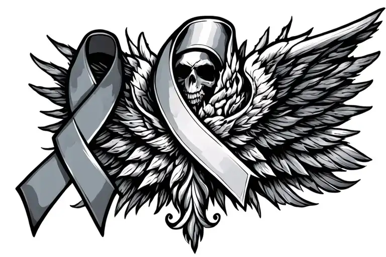 Warriorand Cancer Ribbon