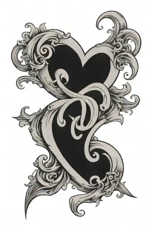 The Q Heart And Q As A Card