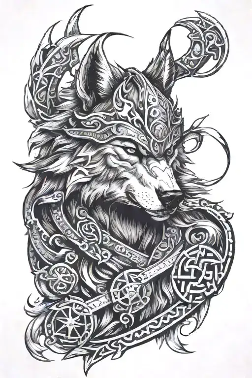 Wolf As A Viking Warrior