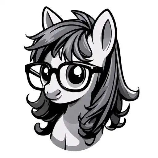 My Little Pony Horse Cartoon With Glasses