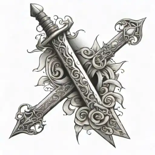 Sword With Names Written