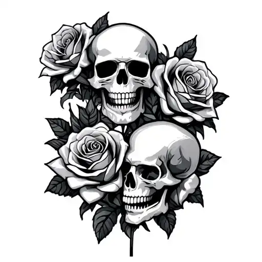 Skull Roses Encouraging Moral Value Banners