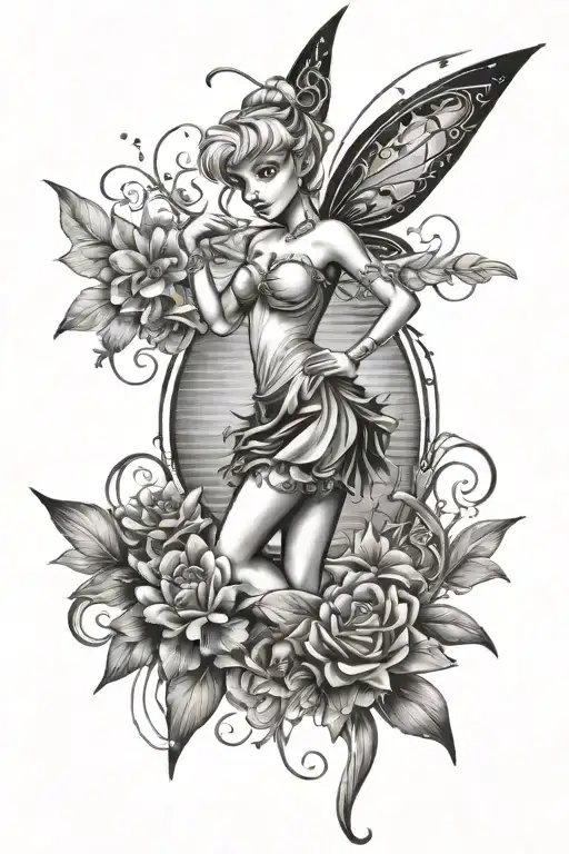 Tinkerbell Beach Theme Half Sleeve