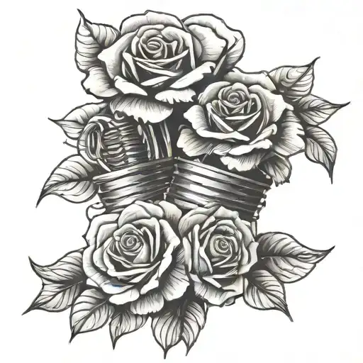 Twin Engine With Roses