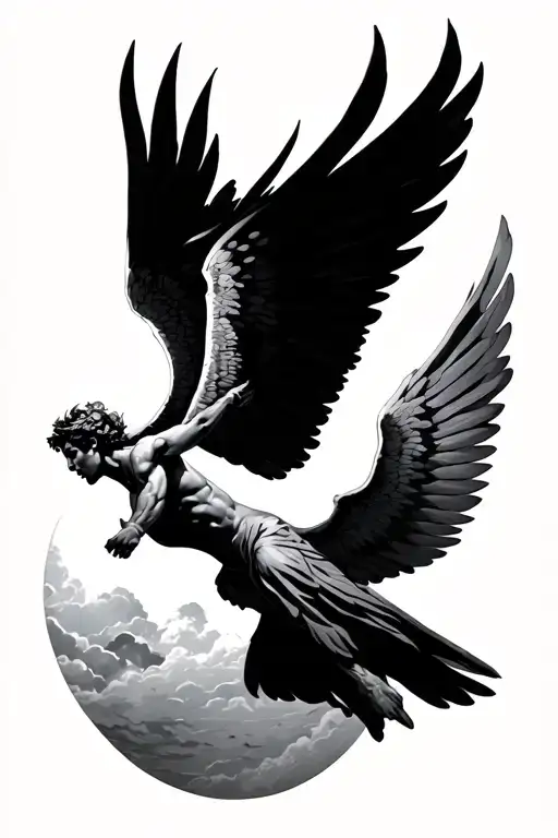 Icarus Flying Towards The Sun