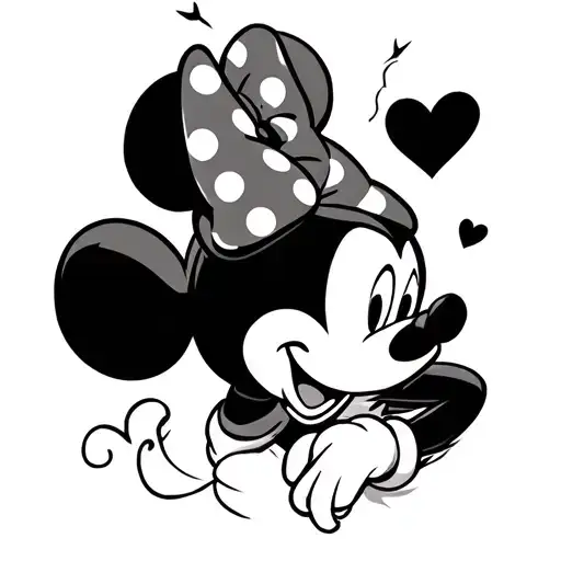 Minnie Mouse Evil And Hearts