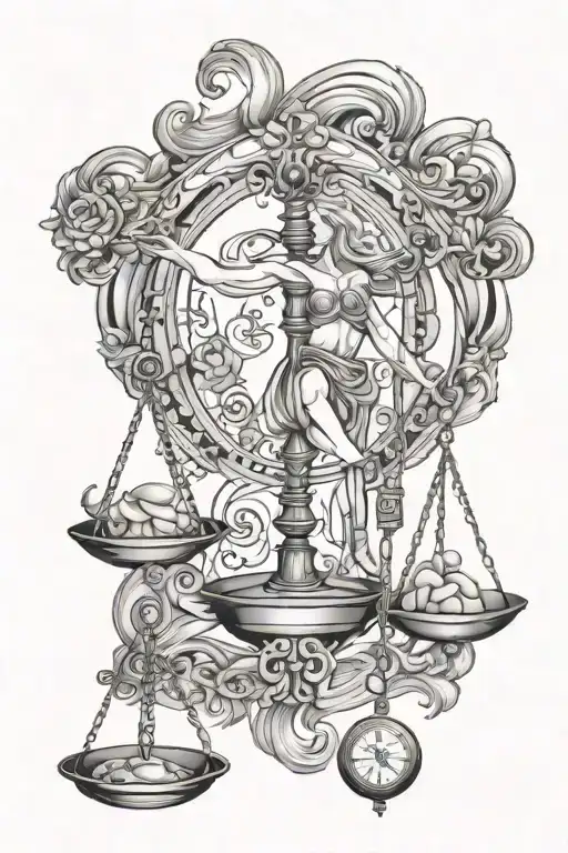 Libra And Cancer Incorporated Into The Design