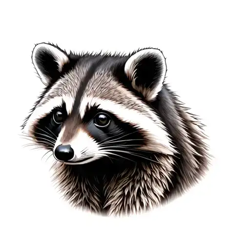 Pretty But Unhinhed Raccoon