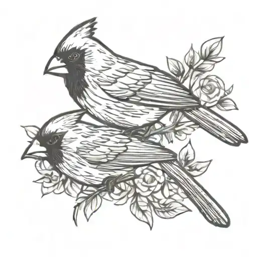 Cardinal With Mom Small