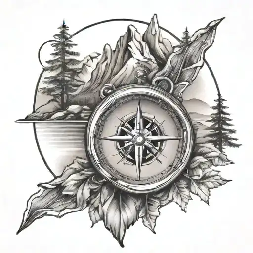Mountain And Compass