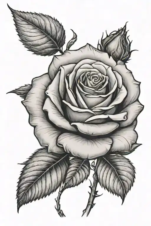 Single Rose With The Name Rosie Next To The Stem