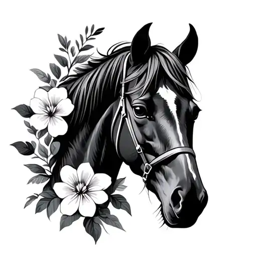 Horse And Flower