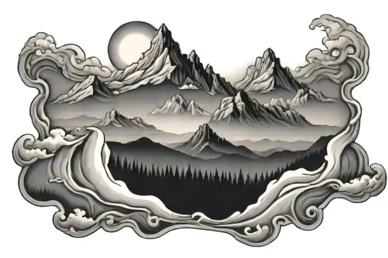 Mountain Landscape Sun Rising