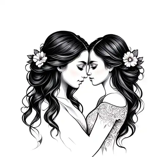 Mother Daughter Tattoo No People