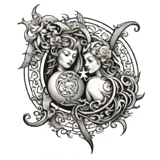 Gemini And Balance Mixed With Yin