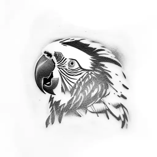 A Parrot Perched On A Guitar