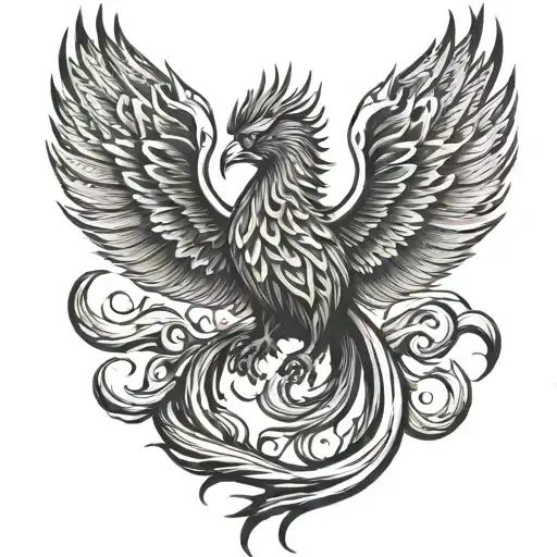 Phoenix From Ashes Symbolizing Overcoming Ptsd