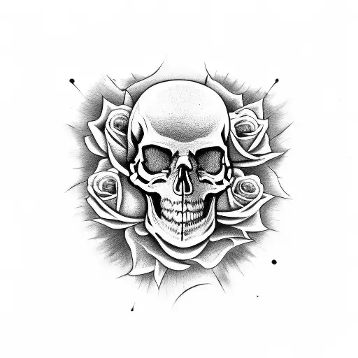 Skulls Roses Guitar Dollars Guns