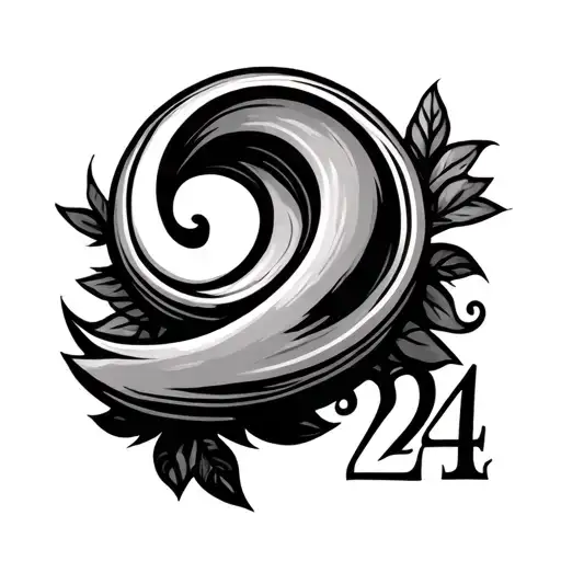 Create A Tattoo Design That Includes A Semicolon With The Numbers 224