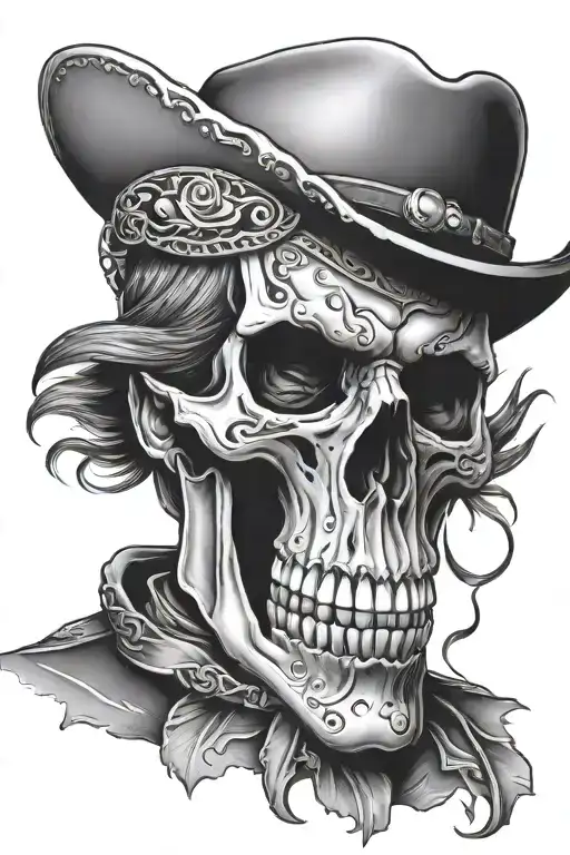 Cowboy Western Skull