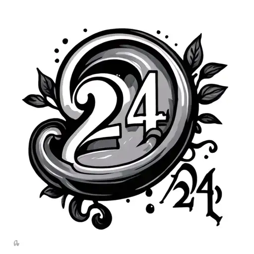 Create A Tattoo Design That Includes A Semicolon With The Numbers 224